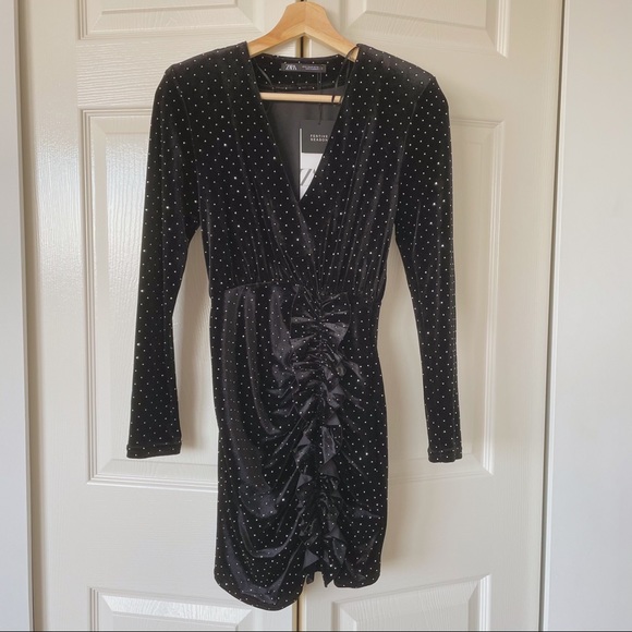 Zara Beaded Velvet Dress - Picture 5 of 9